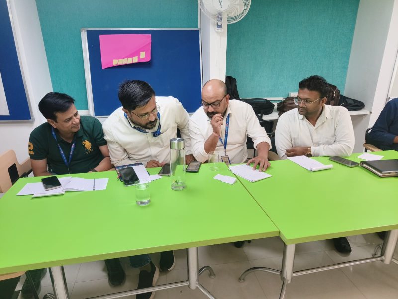 Colleagues working through a case together